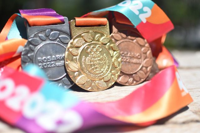 Las medallas, uno de los símbolos de los Juegos Suramericanos de la Juventud Rosario 2022