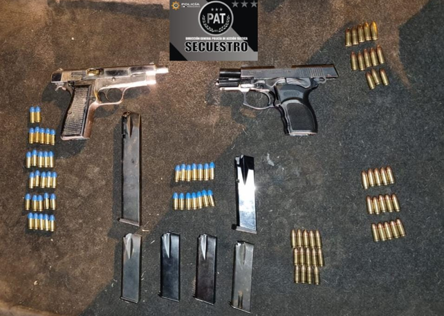 Las armas halladas en poder del ex barrabrava de Newell