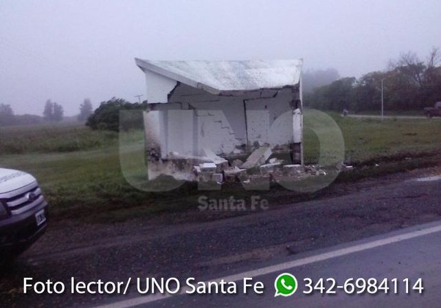Un lector de UNO Santa Fe compartió las imágenes del accidente a través de Whatsapp