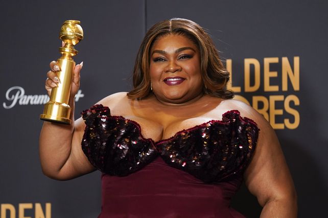 Da’Vine Joy Randolph ganadora de un Globo de Oro a mejor actriz secundaria por su papel de Mary Lamb.