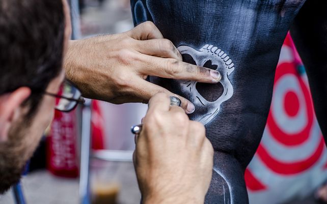 Las coloridas imágenes del Día anual de Body painting en Nueva York
