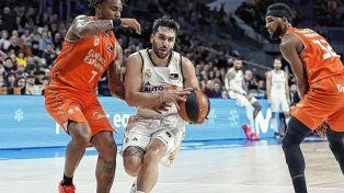 Real Madrid, con gran tarea de Campazzo, superó a Valencia y sigue arriba en la ACB española.