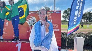 Aldana Garibaldi consiguió medalla de bronce en la prueba de salto con garrocha en el Sudamericano que se realizó en Mar del Plata.