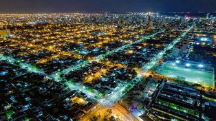 Trabajos de iluminación en la ciudad de Santa Fe&nbsp;