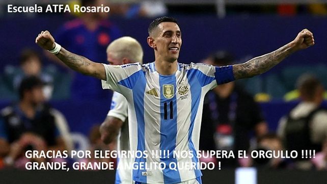 Atfa festejó la inscripción de Di María a sus cursos.