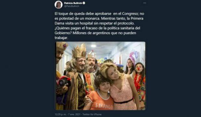 El tuit que posteó Patricia Bullrich y que después