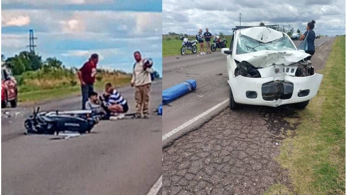 Choque en la Ruta 20: un policía herido fue trasladado a Gualeguaychú