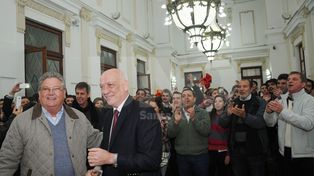 Los festejos del Frente Progresista se trasladaron hasta la Casa de Gobierno
