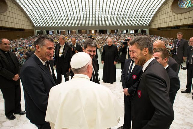 El Papa recibió a San Lorenzo: Son parte de mi identidad cultural