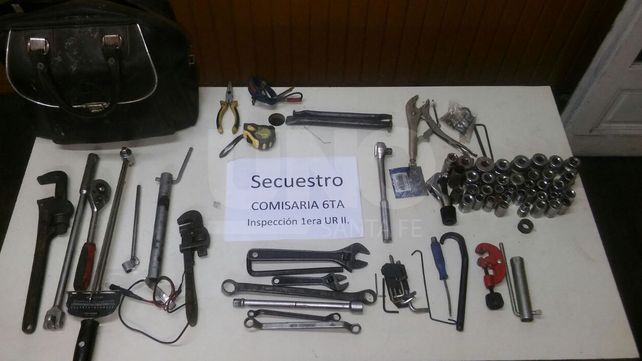 Aprehendieron a un ladrón y secuestraron las herramientas robadas en un taller