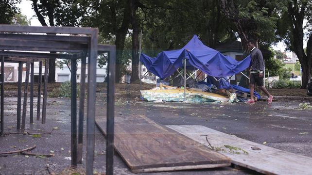 La tormenta se sintió fuerte en la madrugada de este lunes, en Paraná
