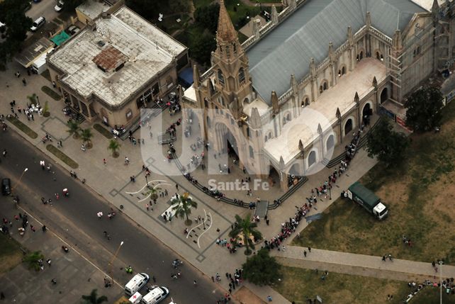 En Guadalupe. También apoyó el dispositivo desplegado para la peregrinación.