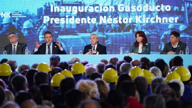 Sergio Massa agradeció a Alberto Fernández la decisión de seguir adelante con el Gasoducto Néstor Kirchner y a Cristina Fernández por recuperar YPF