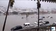 destrucción. Autos flotando y botes destrozados. La imagen corresponde a una cámara de seguridad en la terraza del hotel Beach Plaza del archipiélago de Guadalupe, en las Antillas.