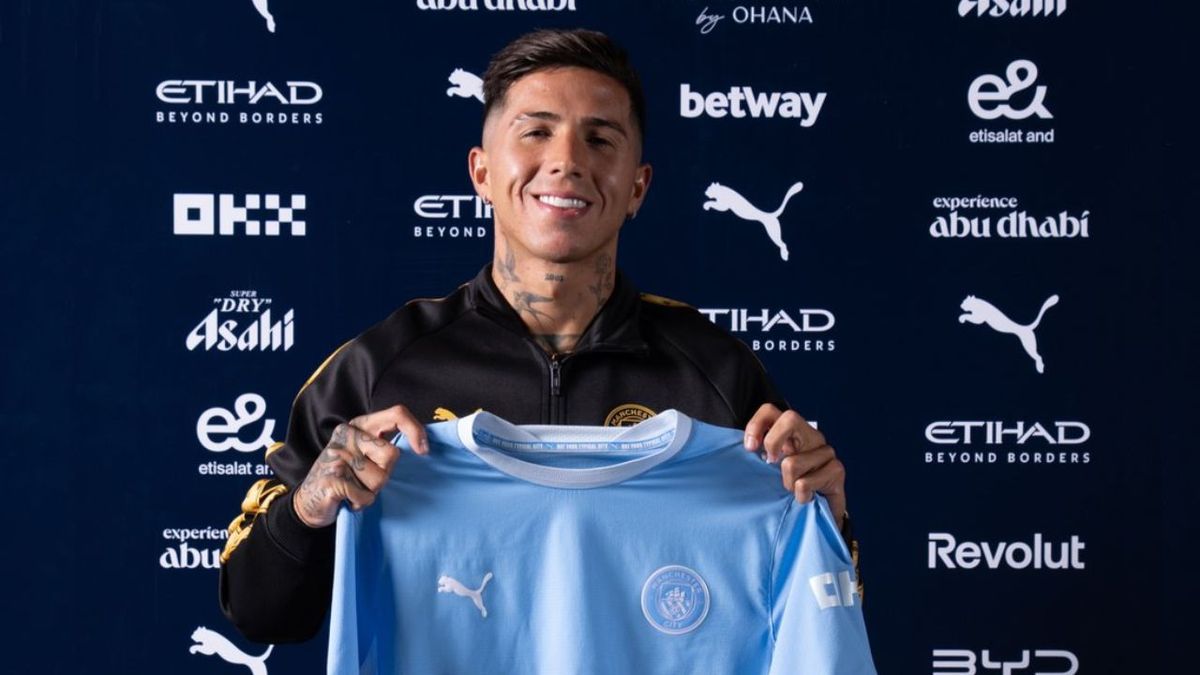 Enzo Fernandéz firmó con Manchester City y recibió la bienvenida de Haaland