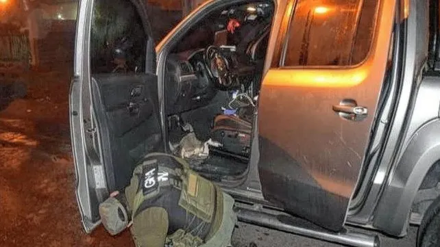 La camioneta en la que Airaldi  fue detenido en Rosario