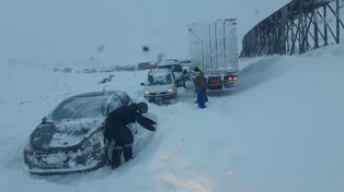 Imágenes del intenso temporal de nieve en la Cordillera de los Andes