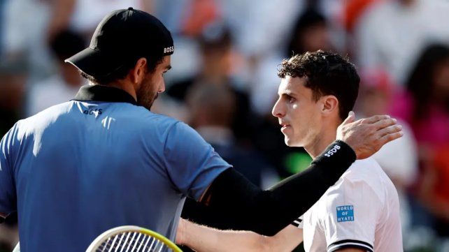 Berrettini frenó la ilusión de Cerúndolo en Roland Garros