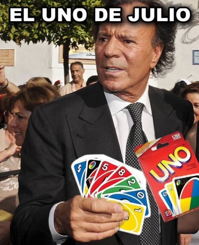 Arrancó julio y la ya tradicional catarata de memes del cantante español Julio Iglesias