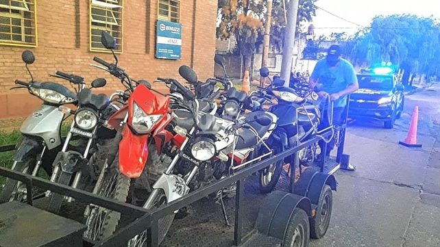Las 25 motos secuestradas en barrio Roma fuera de la legalidad para circular.&nbsp;