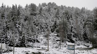 Nieva en Bariloche y Villa La Angostura en plena primavera