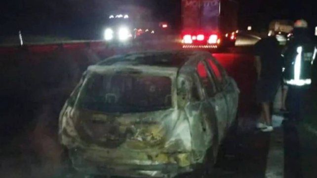 Impactante choque e incendio en Ruta 12