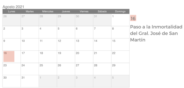 Aquí está, este es: el calendario de feriados para el 2021
