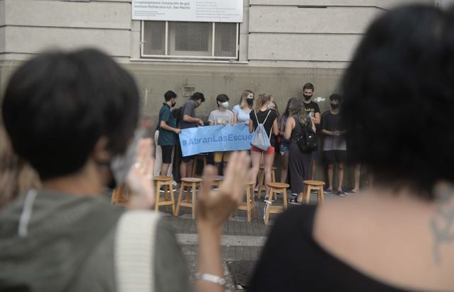 Los alumnos pidieron que se abran las escuelas.