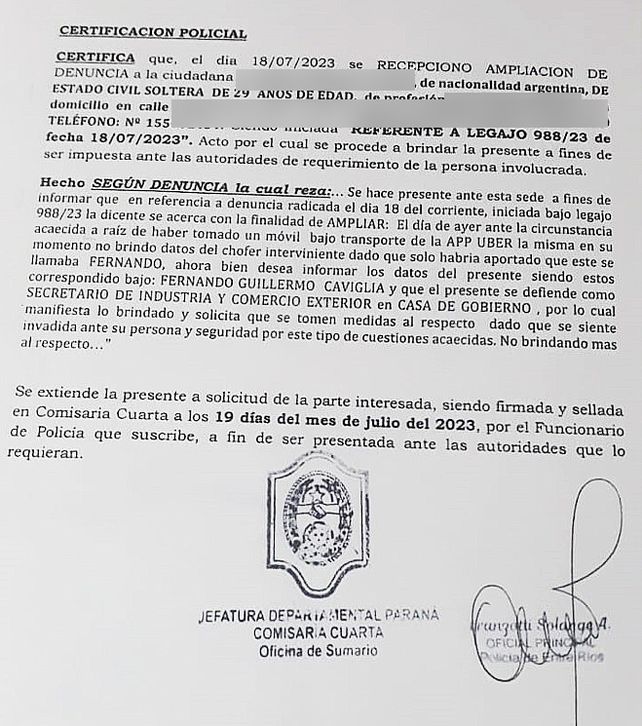 Paraná: funcionario denunciado por acoso por una joven