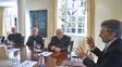 Encuentro. El presidente escuchó a los representantes de la Iglesia Católica, que pidieron por la unión nacional.