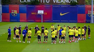 El plantel de Barcelona se junt&oacute; luego de casi tres meses.&nbsp;