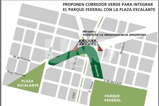 Proponen proyectar un corredor verde para unir el Parque Federal con la Plaza Escalante