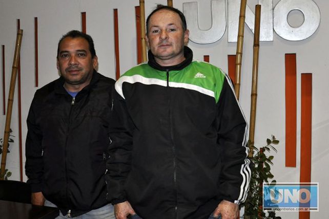 Carlos Albornoz y Alejandro Fischer hablaron de la realidad institucional y deportiva del Blanquiverde. (Foto UNO/Mateo Oviedo)