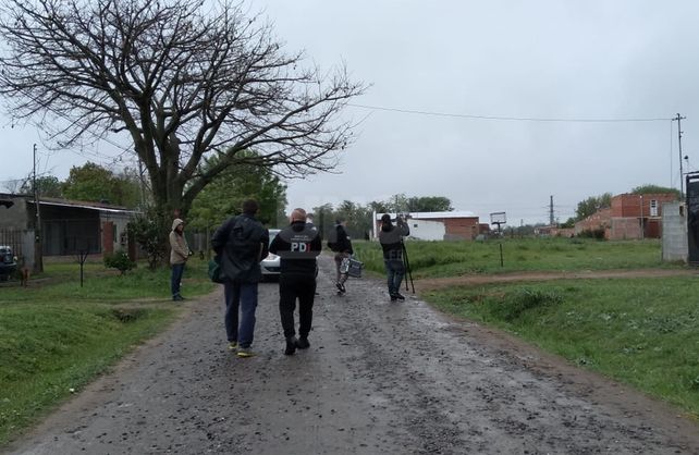 El lugar en dónde se produjo el asesinato en Sauce Viejo.