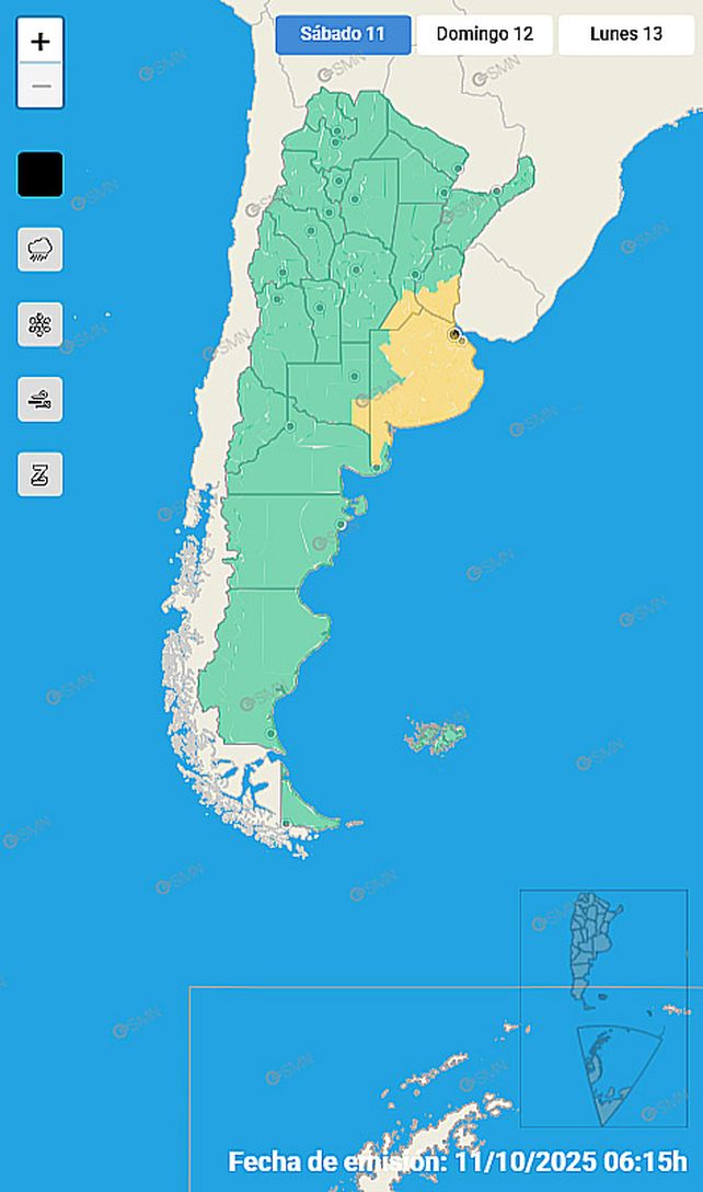 SMN: se espera una máxima de 32 grados para este sábado