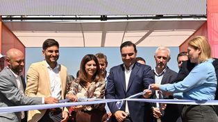 Clara García estuvo en la Expoagro de San Nicolás.