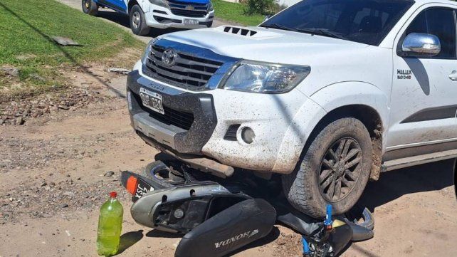 La Paz: menor resultó lesionado tras un choque entre una camioneta y una motocicleta