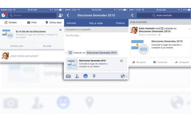 Más de 3 millones de personas usaron el botón Yo voté de Facebook