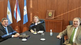 Reunión del STJ y el diputado Jorge Cáceres por la necesidad de un Juzgado Laboral en Diamante. 
