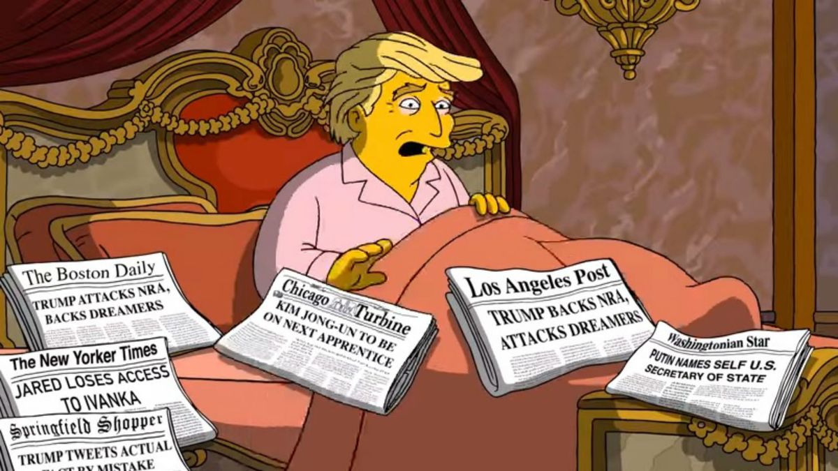 Los Simpsons versus Donald Trump