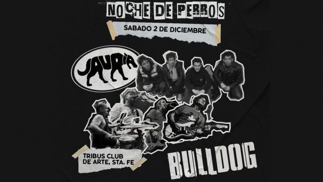 Noche de perros y punk rock en Tribus: Bulldog & Jauría, juntos
