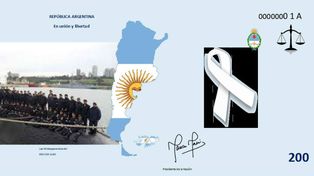 Estudiantes diseñaron un billete en memoria del ARA San Juan