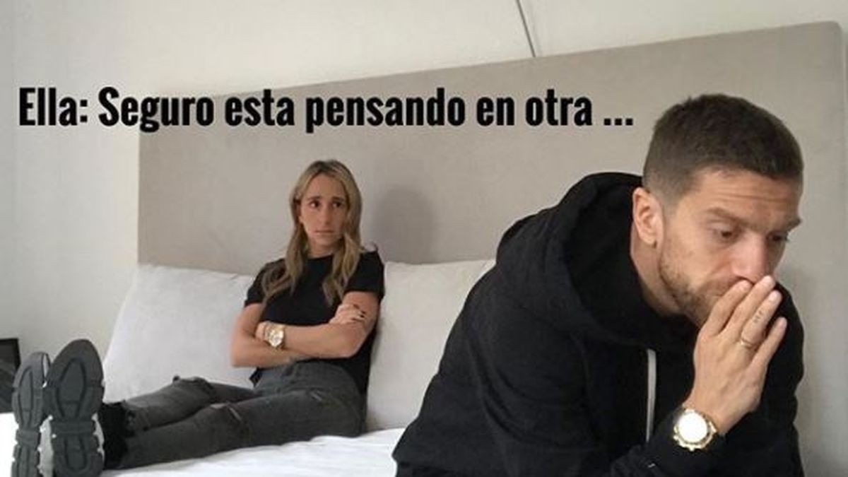 Papu Gómez y su mujer, protagonistas de un divertido meme de San Valentín