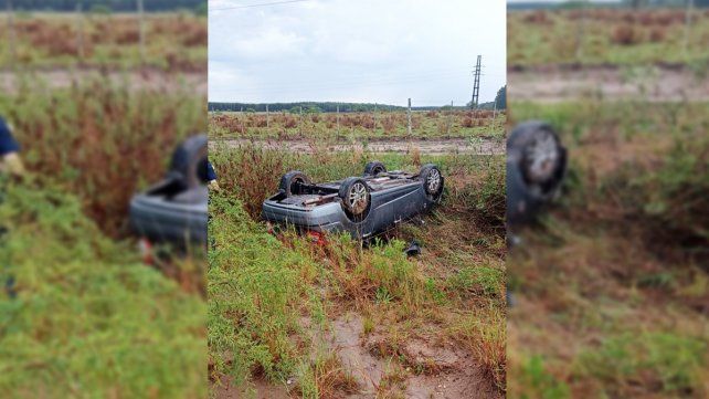 Un prefecto que viajaba desde Curuzú Cuatiá hacia Tigre despistó y volcó en la Autovía 14