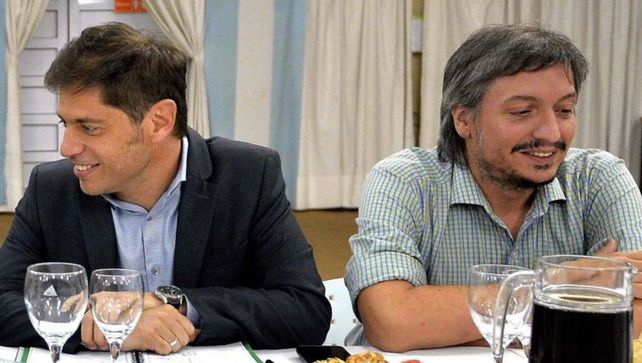 El gobernador de Buenos Aires, Axel Kicillof, y el&nbsp;diputado nacional por Uni&oacute;n por la Patria (UxP), M&aacute;ximo Kirchner. &nbsp;&nbsp;
