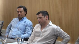 Matías Gorosito, gerente de AIM, junto a Rafel Catalano, presidente de la entidad.