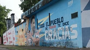 En Morón fueron vandalizados diferentes murales, uno de ellos dedicados a la selección con Messi como estandarte.