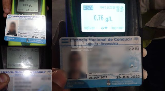 Detectaron una decena de conductores borrachos en controles de alcoholemia