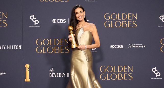 Despu&eacute;s de 45 a&ntilde;os de trayectoria en el cine, Demi Moore gan&oacute; su primer Globo de Oro