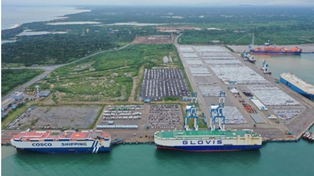 Hambantota, un puerto construido en Sri Lanka por China. Pekín se quedó con la explotación por 99 años al no poder pagar el país asiático el préstamo chino.&nbsp;